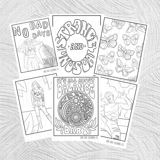 No Bad Days Bundle • Digital Download Coloring Page