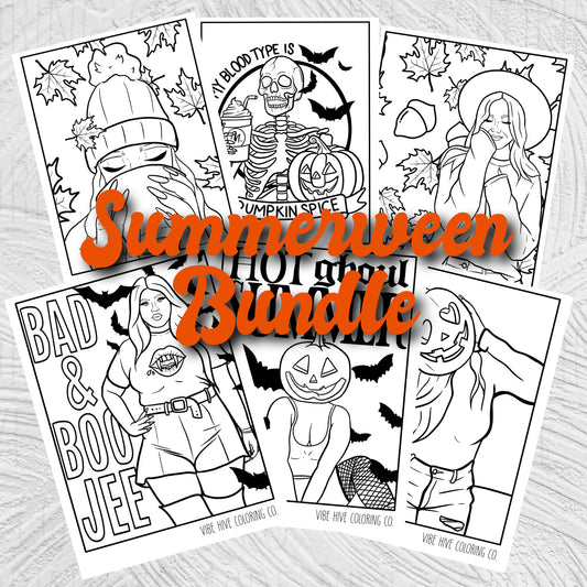 Summerween Bundle  • Digital Download Coloring Page