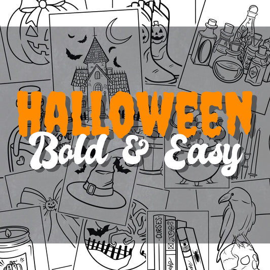 Bold & Easy Halloween Collection  • Digital Download Coloring Pages