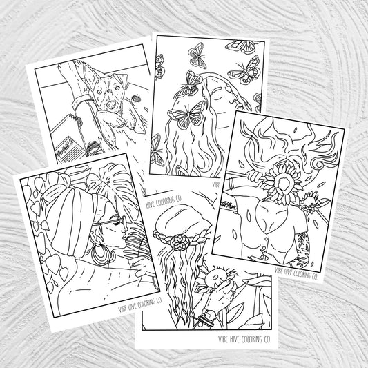 Sunflowers & Butterflies Bundle • Digital Download Coloring Page